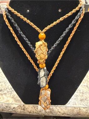 Natural Clear Quartz Crystal Point Necklace Raw Stone 1 for $12 or 3 for $28
